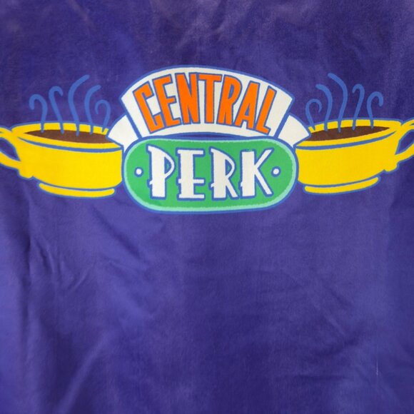 NWT FRIENDS Men’s Medium Purple ‘Central Perk’ Bomber Outerwear Jacket Joey - Picture 12 of 15